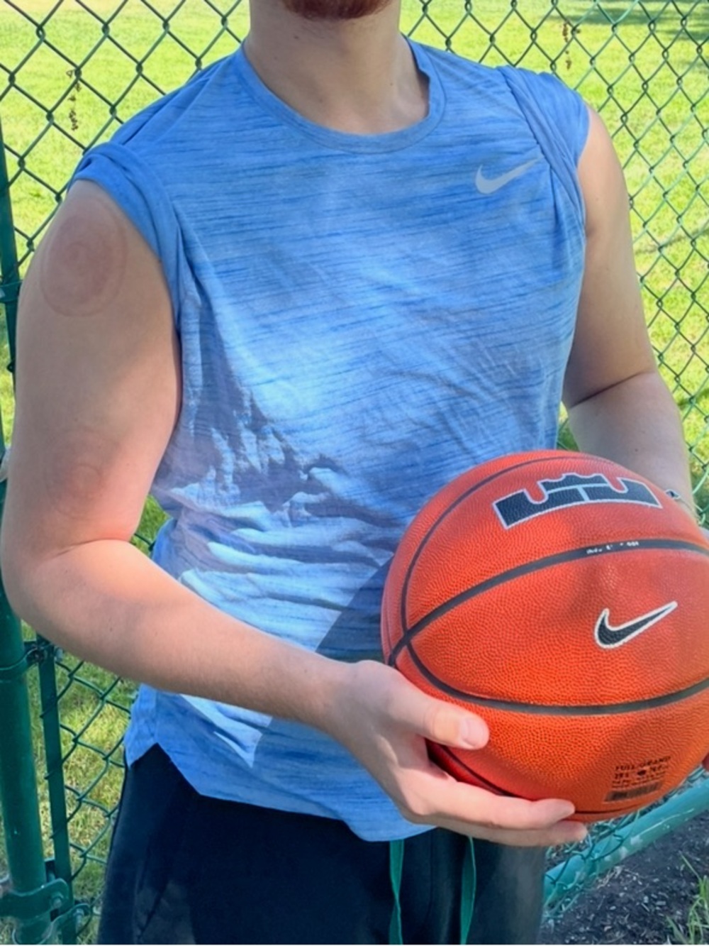 Nike Blue Men Sleeveless Performance RUNNING RUNNER RUN T SHIRT LIGHTWEIGHT - Picture 11 of 11